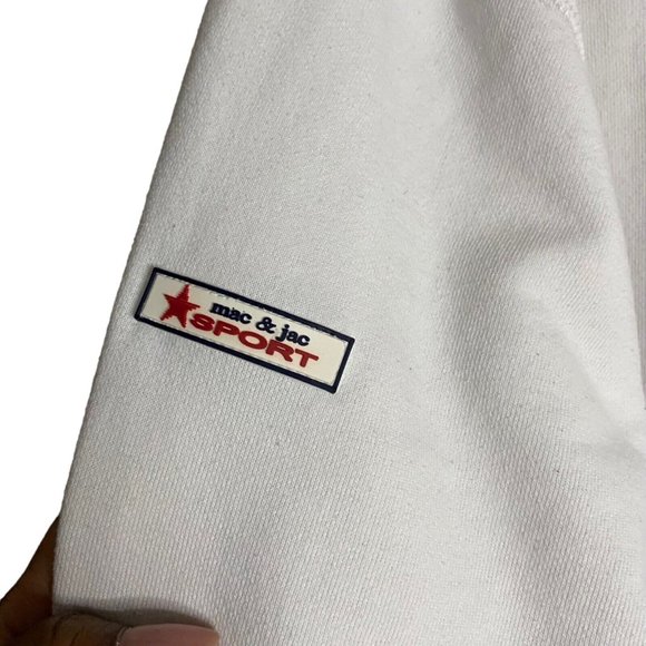 Mac & Jac Sport Women's White Crewneck Sweatshirt - Picture 6 of 9